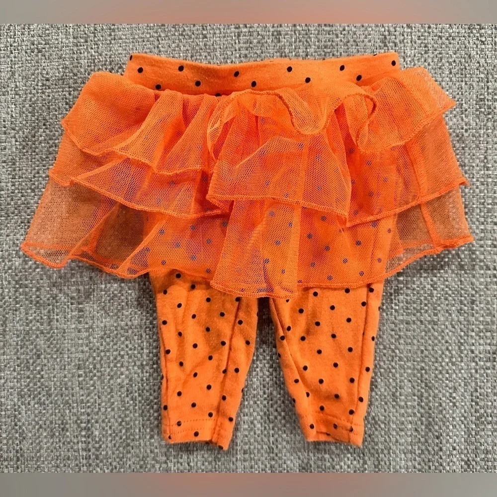 Carter’s My First Halloween 3-Piece Outfit – Newborn Onesie Leggings & Skirt Set